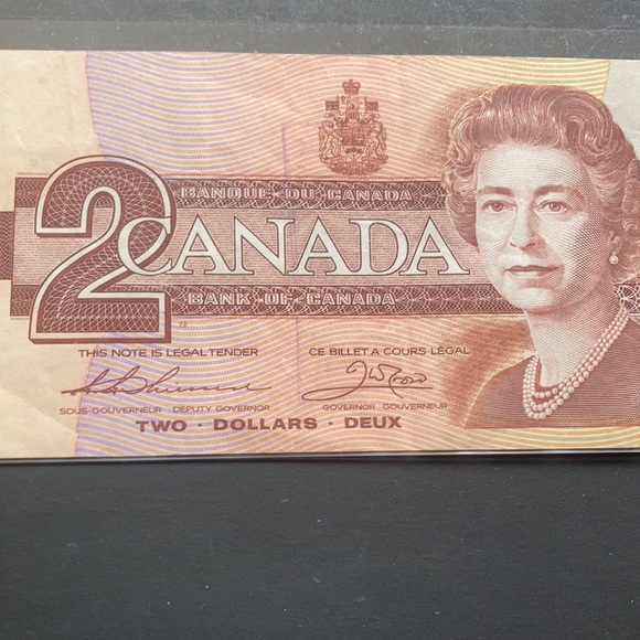 VINTAGE  1986 Bird Series Canada Banknote $2 - Picture 3 of 3